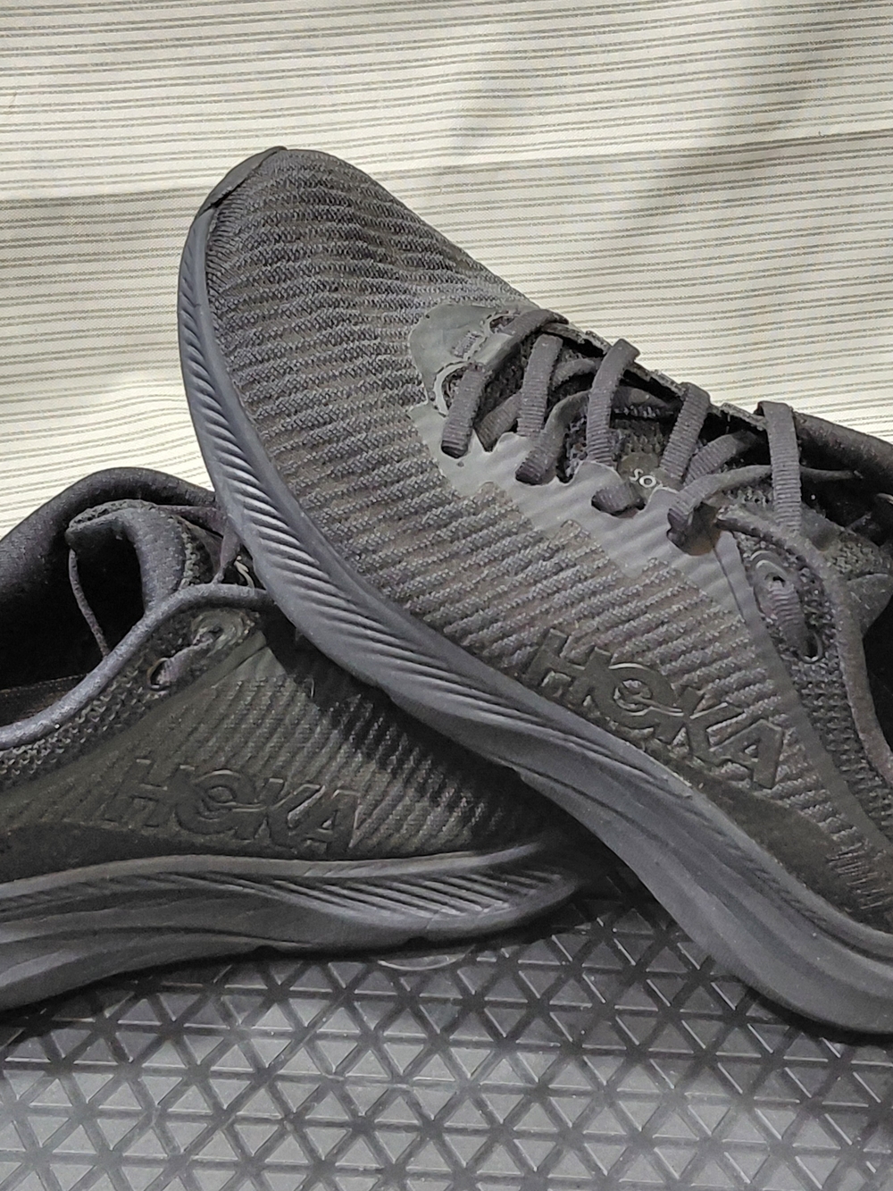 Hoka One One Womens Solimar Triple Black Running Training Shoes W7B - Picture 11 of 13